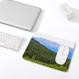 yanfind The Mouse Pad Abies Tree Slope Mountain Grass Pine Snow Plant Fir Free Spruce Pattern Design Stitched Edges Suitable for home office game