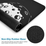 yanfind The Mouse Pad Dark Love Heart Astronaut Planet Outer Space AMOLED Cute Pattern Design Stitched Edges Suitable for home office game