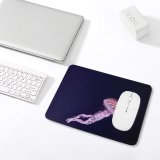 yanfind The Mouse Pad Black Dark Jellyfish Dark Sea Life Aquarium Underwater Glowing Pattern Design Stitched Edges Suitable for home office game