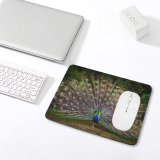yanfind The Mouse Pad Paul Carmona Peacock Grass Beautiful Feathers Bird Trees Colorful Pattern Design Stitched Edges Suitable for home office game