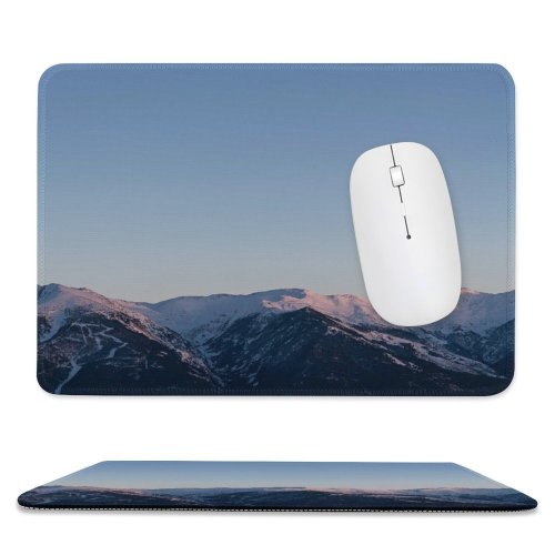 yanfind The Mouse Pad Landscape Peak Sunrise Horizon Font Explore Pictures Winter Outdoors Grey Snow Pattern Design Stitched Edges Suitable for home office game