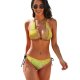 yanfind Bikini Abstract Art Parallel Colour Distressed Grunge Grungy Industrial Layer Old Rough Scratched Women's Sexy Backless Swimwear Two Piece Summer