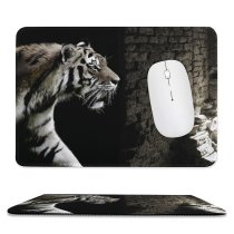 yanfind The Mouse Pad PIROD Black Dark Tiger Brick Wall Wild Pattern Design Stitched Edges Suitable for home office game