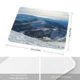 yanfind The Mouse Pad Landscape Peak Romania Domain Slope Pictures Winter Outdoors Grey Snow Fir Pattern Design Stitched Edges Suitable for home office game