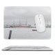 yanfind The Mouse Pad Vehicle Wannabe Ship Transportation Boat Stock Grey Pier Harbor Dock San Pattern Design Stitched Edges Suitable for home office game