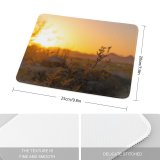 yanfind The Mouse Pad Backlit Golden Dry Sunlight Sunset Desert Landscape Mountains Field Sun Outdoors Hour Pattern Design Stitched Edges Suitable for home office game