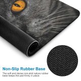 yanfind The Mouse Pad Young Grey Pet Kitten Portrait Tabby Whiskers Cute Adorable Staring Cat Fur Pattern Design Stitched Edges Suitable for home office game