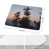 yanfind The Mouse Pad Abies Silhouette Evening Tree Treetop Pine Plant Fir Sunset Free Dusk Pattern Design Stitched Edges Suitable for home office game