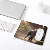 yanfind The Mouse Pad Comfreak Elephant Cub Rocks River Sun Rays Waterhole Daytime Pattern Design Stitched Edges Suitable for home office game