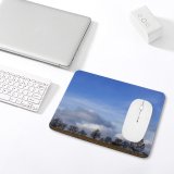 yanfind The Mouse Pad Field Sky Field Natural Atmospheric Sun Autumn Cloud Landscape Sky Clouds Tree Pattern Design Stitched Edges Suitable for home office game