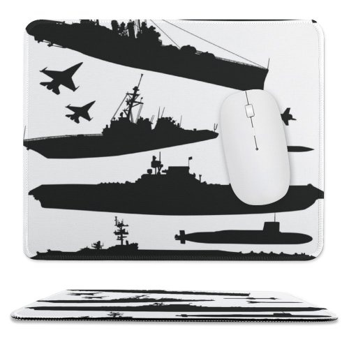 yanfind The Mouse Pad Battle Destruction Armed Vehicle Attack Forces Mass Ship Bombing Carrying Bomb Hydrogen Pattern Design Stitched Edges Suitable for home office game