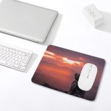 yanfind The Mouse Pad Cute Statue Sunset Pattern Design Stitched Edges Suitable for home office game