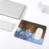 yanfind The Mouse Pad Calm Quiet Leaves Branches Peaceful Serene Tree Reflection Ripple Beauty Leaf Sky Pattern Design Stitched Edges Suitable for home office game