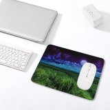 yanfind The Mouse Pad Moon Landscape Night Field Cloudy Pattern Design Stitched Edges Suitable for home office game