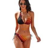 yanfind Bikini Dante Metaphor Abstract Hexagons Patterns Blocks Women's Sexy Backless Swimwear Two Piece Summer