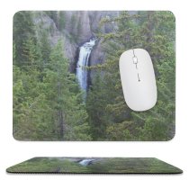 yanfind The Mouse Pad Coniferous Tropical Streams Yellowstone Wilderness Tree Temperate Wilderness Grand Forest Mountains Tetons Pattern Design Stitched Edges Suitable for home office game