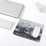 yanfind The Mouse Pad Abies Range Adelboden Tree Mountain Banister Housing Car Plant Fir Free Pattern Design Stitched Edges Suitable for home office game