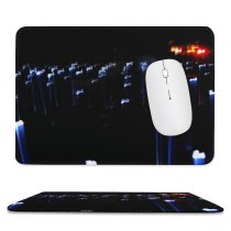yanfind The Mouse Pad Fire Lamp Motion Lighting Night Night Light Dark Light Gas Pattern Design Stitched Edges Suitable for home office game
