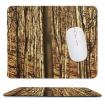 yanfind The Mouse Pad Tree Trees Clean Soothing Grass Peace Relaxing Woods Fresh Forest Woodland Natural Pattern Design Stitched Edges Suitable for home office game