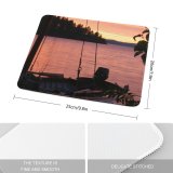 yanfind The Mouse Pad Dusk Afterglow Transportation Sunset Lake Shaman Sky Reflection Onega Vehicle Boat Evening Pattern Design Stitched Edges Suitable for home office game