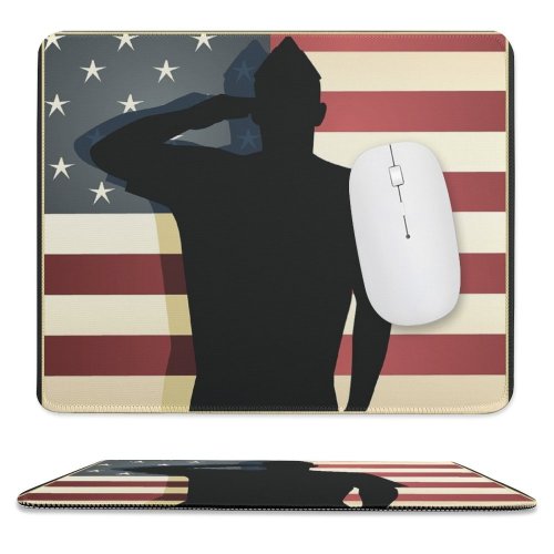 yanfind The Mouse Pad Armed Arm Fashioned Forces Honor Veteran's Fourth Flag Air Force Waist Veteran Pattern Design Stitched Edges Suitable for home office game