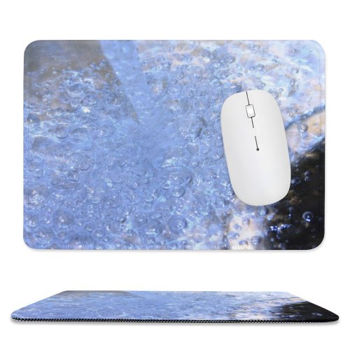yanfind The Mouse Pad Wet Drench Drenched Clear Colorful Waves Wave Bubbles Natural Reflection Reflect Ripples Pattern Design Stitched Edges Suitable for home office game