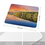 yanfind The Mouse Pad Bruno Glätsch Forest Trees Sunset Sky Mirror Lake Reflection Landscape Scenery Afterglow Pattern Design Stitched Edges Suitable for home office game