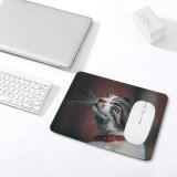 yanfind The Mouse Pad Funny Cute Eye Portrait Staring Kitten Grey Pet Face Nose Fur Whisker Pattern Design Stitched Edges Suitable for home office game