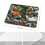 yanfind The Mouse Pad Blur Freshness Tree Focus Fresh Depth Field Hanging Oranges Growth Fruit Selective Pattern Design Stitched Edges Suitable for home office game