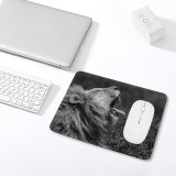 yanfind The Mouse Pad Blur Focus Whiskers Mane Wild Cat Depth Field Predator Wildlife Hunter Big Pattern Design Stitched Edges Suitable for home office game