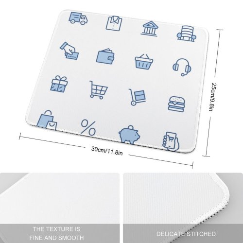 yanfind The Mouse Pad Bag Sale E Graphical Cash Commerce Consumerism Building Home Wireless Account Delivering Pattern Design Stitched Edges Suitable for home office game