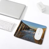 yanfind The Mouse Pad Carsten Heyer Breskens Beach Holland Netherlands Breakwaters Sea Ocean Waves Seascape Woods Pattern Design Stitched Edges Suitable for home office game