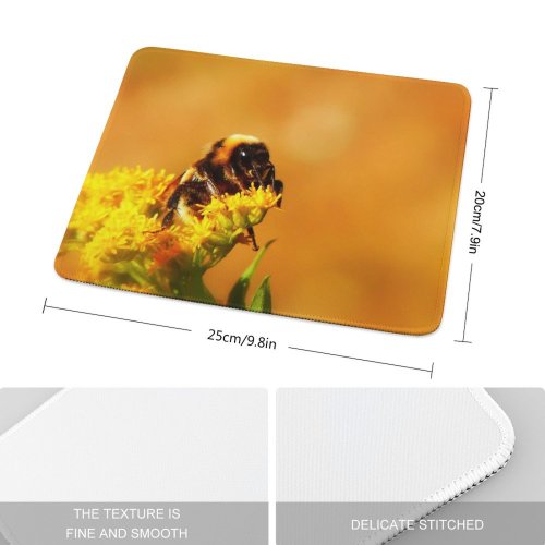 yanfind The Mouse Pad Apidae Images Honey Bumblebee Plant Pollen Insect Pictures Invertebrate Photo Free Pattern Design Stitched Edges Suitable for home office game