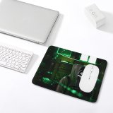 yanfind The Mouse Pad Backlit Darkness Dark Lights Colours Guy Light Jacket Hoodie Trails Cap Streaks Pattern Design Stitched Edges Suitable for home office game