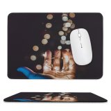 yanfind The Mouse Pad Blur Focus Dark Time Skin Lights Photoshoot String Defocused Fashion Bokeh Pose Pattern Design Stitched Edges Suitable for home office game