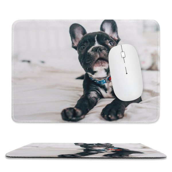 yanfind The Mouse Pad Dog Pet Bulldog Pictures Domain Images Public French Pattern Design Stitched Edges Suitable for home office game