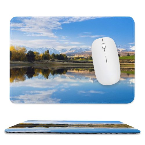 yanfind The Mouse Pad Destin Mount Hutton Lake Landscape Reflections Zealand Pattern Design Stitched Edges Suitable for home office game