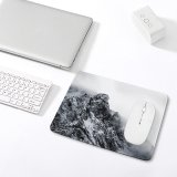yanfind The Mouse Pad Landscape Peak Wilderness Creative Rock Pictures Winter Cloud Outdoors Grey Snow Pattern Design Stitched Edges Suitable for home office game