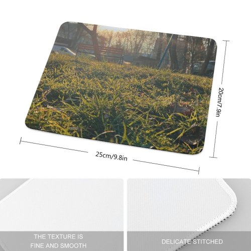 yanfind The Mouse Pad Vehicle Automobile Rural Building Countryside Plant Farm Pictures Grassland Transportation Outdoors Pattern Design Stitched Edges Suitable for home office game