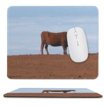 yanfind The Mouse Pad Family Terrestrial Sky Bovine Bull Pasture Cow Ecoregion Wildlife Calf Cow Goat Pattern Design Stitched Edges Suitable for home office game