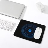 yanfind The Mouse Pad Abstract Dark Circles Illusion Spiral Rings Pattern Design Stitched Edges Suitable for home office game