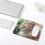 yanfind The Mouse Pad Young Kitty Pet Kitten Portrait Whiskers Cute Little Adorable Plants Cat Fur Pattern Design Stitched Edges Suitable for home office game