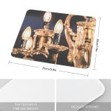 yanfind The Mouse Pad Blur Golden Design Shining Lamp Life Electricity Light Still Brass Luxury Glass Pattern Design Stitched Edges Suitable for home office game