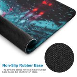 yanfind The Mouse Pad Blur H Window Waterdrops Wet Droplets Glass Rain O Drops Raindrop Pattern Design Stitched Edges Suitable for home office game