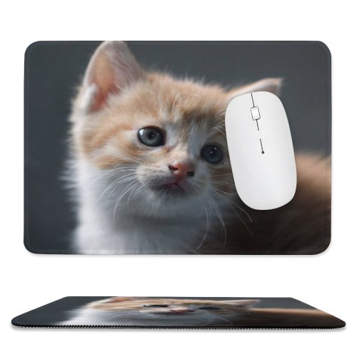 yanfind The Mouse Pad Cat Kitten Pet Cute Cat Portrait Fur Baby Cat Pattern Design Stitched Edges Suitable for home office game