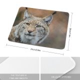 yanfind The Mouse Pad Blur Focus Whiskers Wild Cat Lynx Wildlife Fur Big Furry Carnivore Eyes Pattern Design Stitched Edges Suitable for home office game