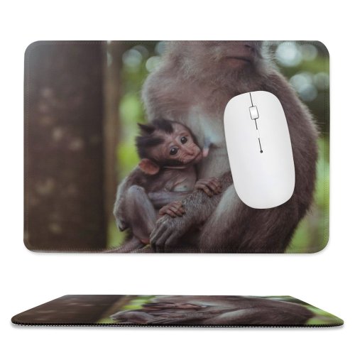 yanfind The Mouse Pad Ape Orangutan Tree Blur Ubud Wildlife Free Monkey Jungle Family Stock Pattern Design Stitched Edges Suitable for home office game