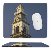 yanfind The Mouse Pad Building Building Steeple Old Sky Tower Architectural Golden Clock Towers Clocks Clock Pattern Design Stitched Edges Suitable for home office game