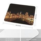 yanfind The Mouse Pad Black Dark San Francisco City Cityscape Night Time City Lights Skyscrapers Waterfront Pattern Design Stitched Edges Suitable for home office game