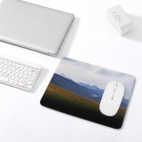 yanfind The Mouse Pad Scenery Tundra Range Qinghai Slope Mountain Grass Snow Wilderness Plant County Pattern Design Stitched Edges Suitable for home office game